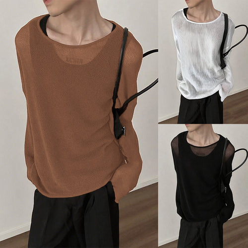 Long sleeve t-shirt for women with textured rib pattern and relaxed fit Lune London