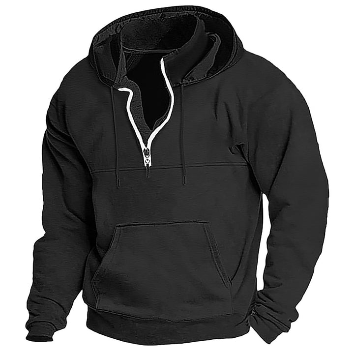 Comfortable hooded sweatshirt for men with full zip Lune London