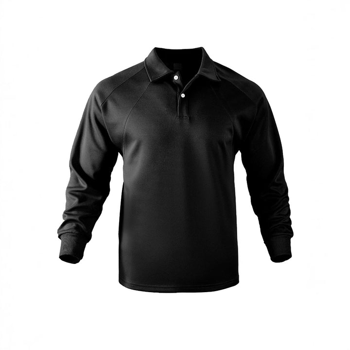 Long sleeve polo shirt for men in breathable material Lune London