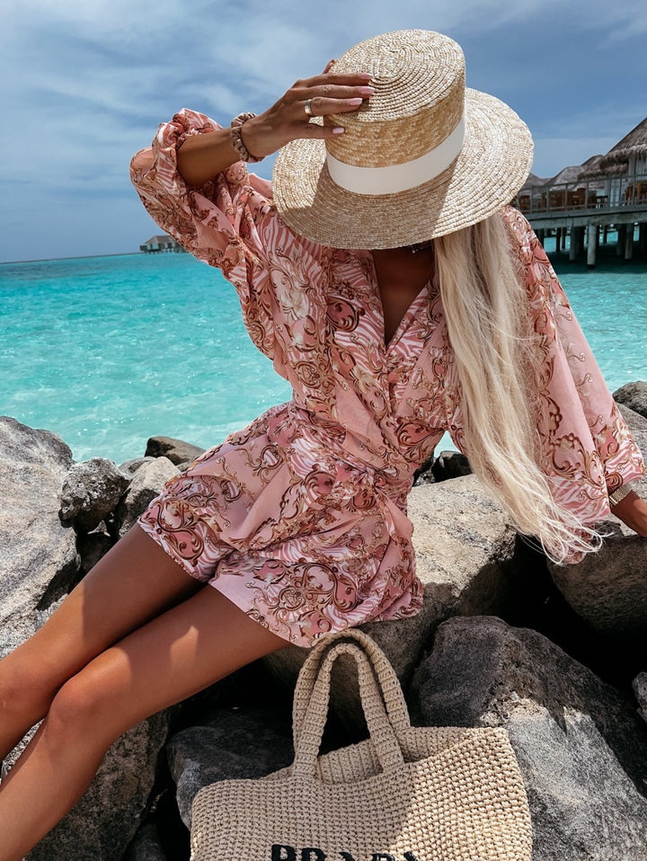 Women Elegant Bohemian Printed Dress Jumper Lune London