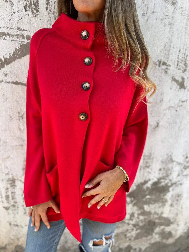Women’s knit jacket with large pockets and relaxed fit Lune London