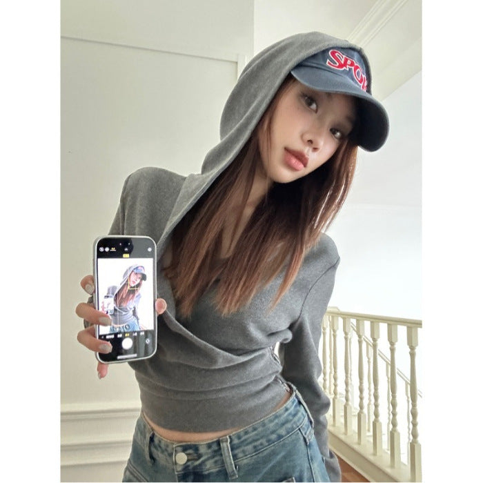 Women's stylish long-sleeve crop hoodie Chic & Stil