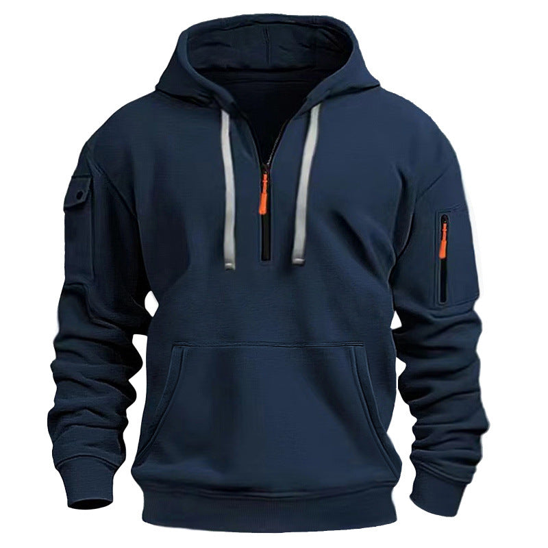 Men's hoodie with practical zipper and side pockets Chic and style