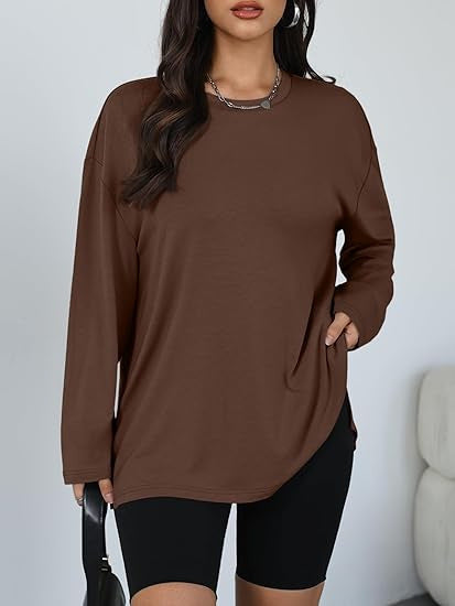 T-shirt à manches longues pour femmes avec fentes latérales Chic & Stil