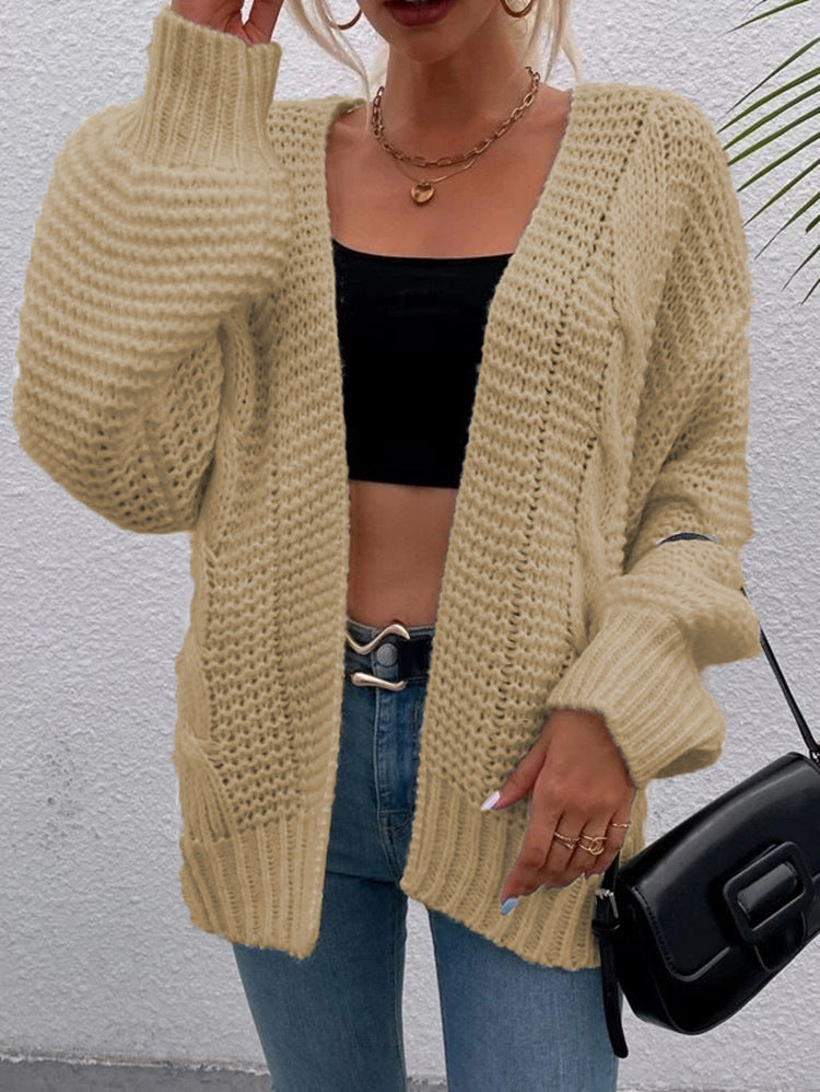 Women Oversized Casual Patterned Vest with Deep Pockets and Wave Structure Chic and Style