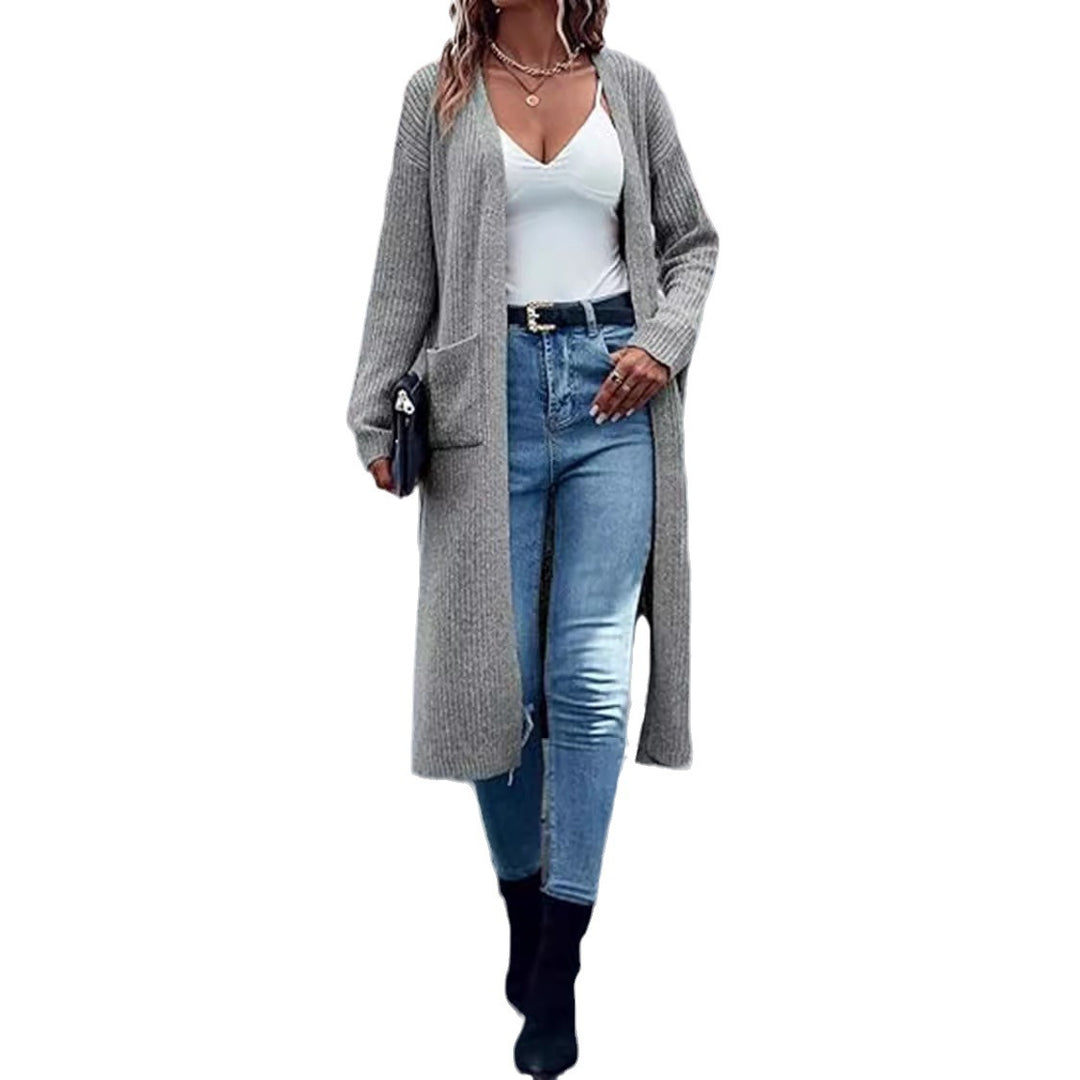 Cardigan chunky tricot pour femmes avec poches ouvertes et coupe décontractée Chic & Stil