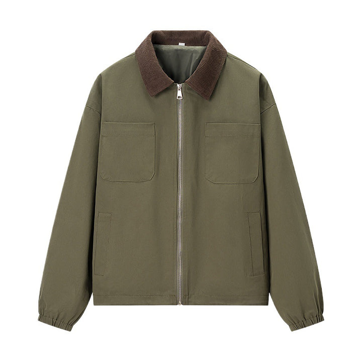 Women's transitional jacket with trendy corduroy collar and practical pockets Lune London