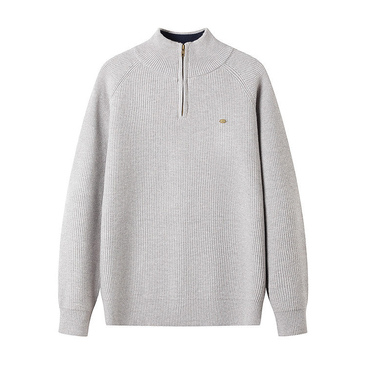 Men's knit sweater with half zipper Lune London