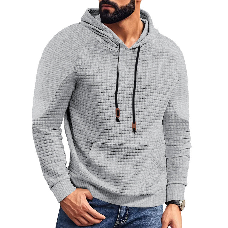 Men's hoodie with textured surface and practical kangaroo pocket Lune London