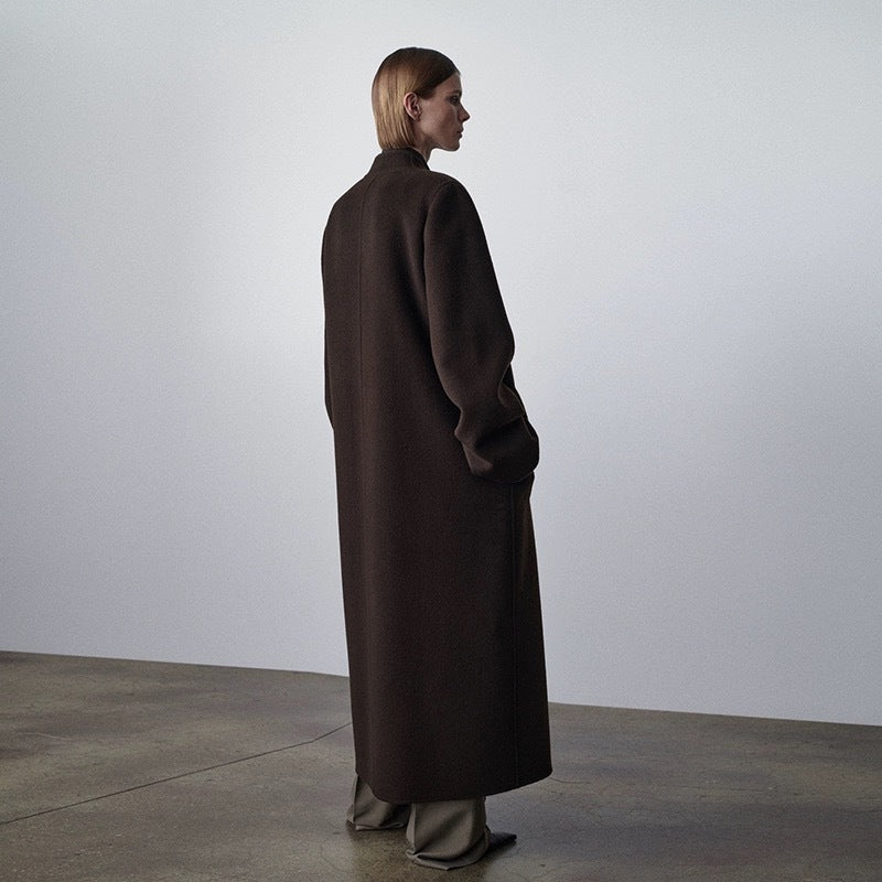 Manteau trench oversize pour femmes en mélange de laine de haute qualité Chic & Stil