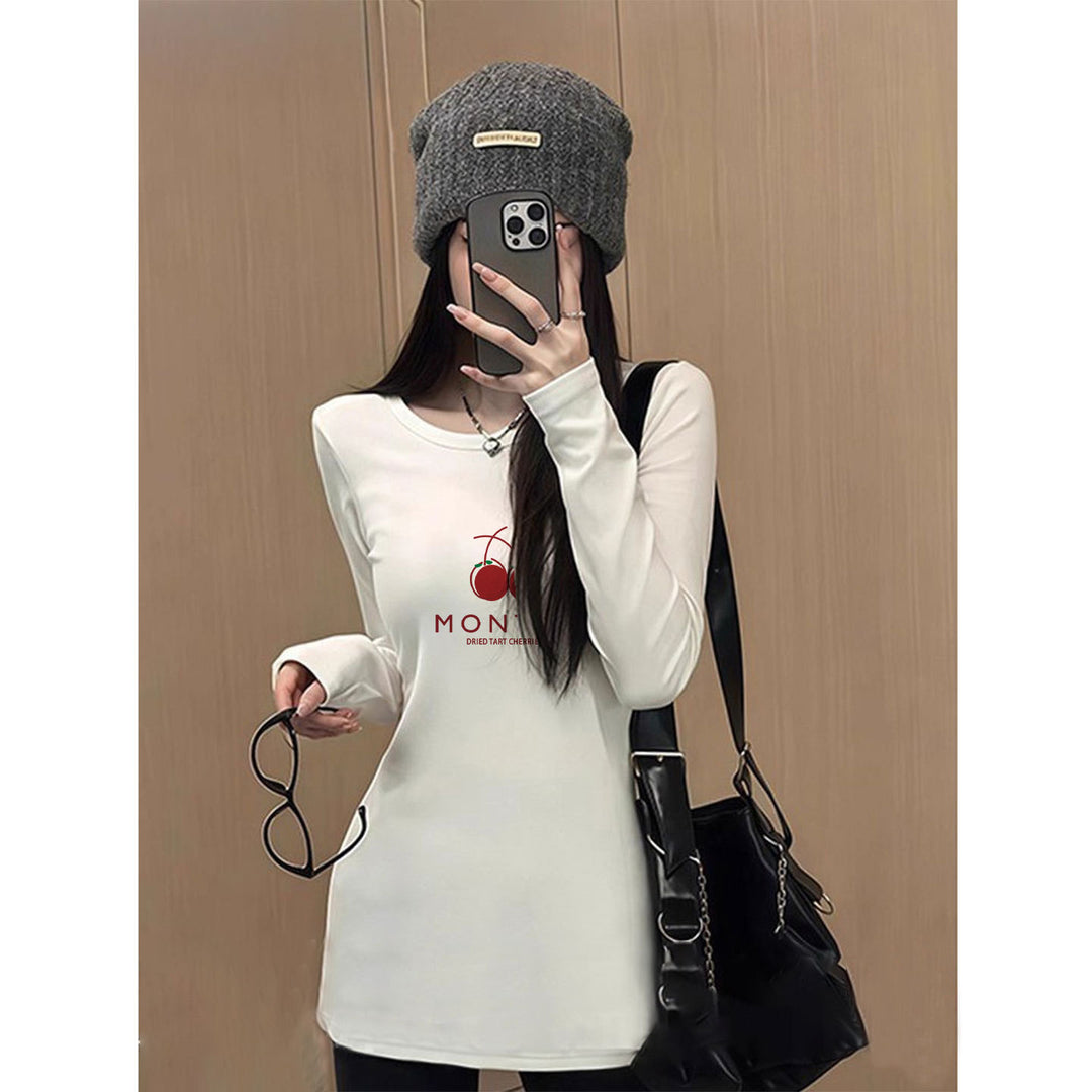 T-shirt pour femmes à manches longues avec col rond élégant Chic & Stil