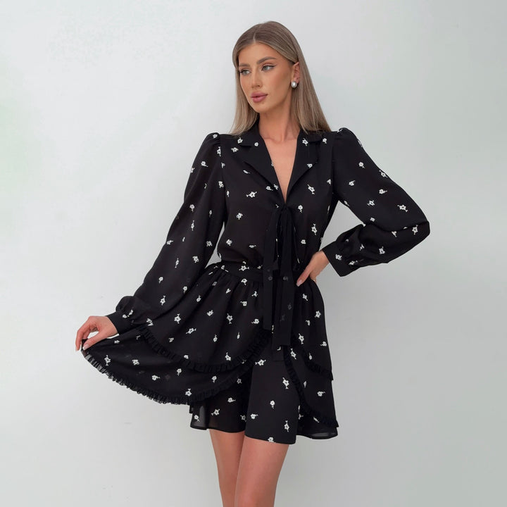 Blouse dress women with ruffles Lune London