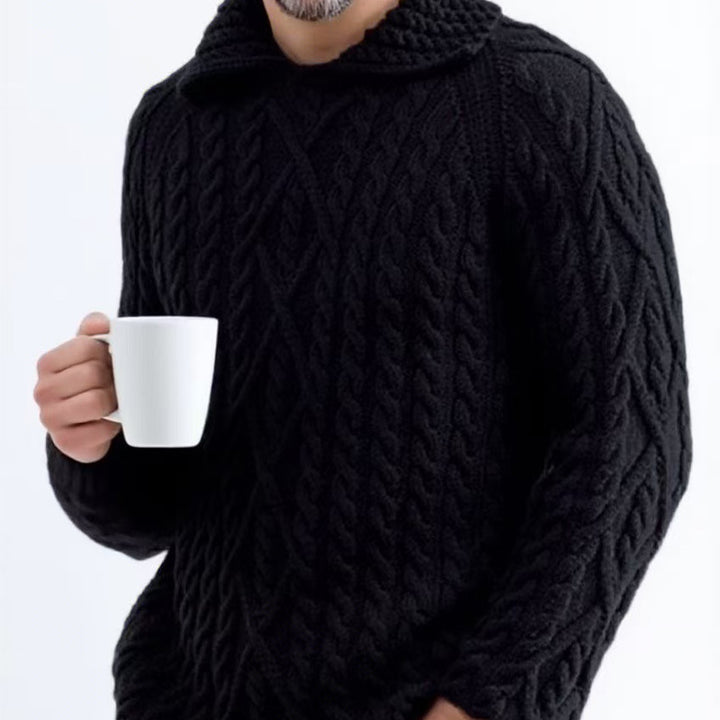 Chunky knit hoodie for men Lune London