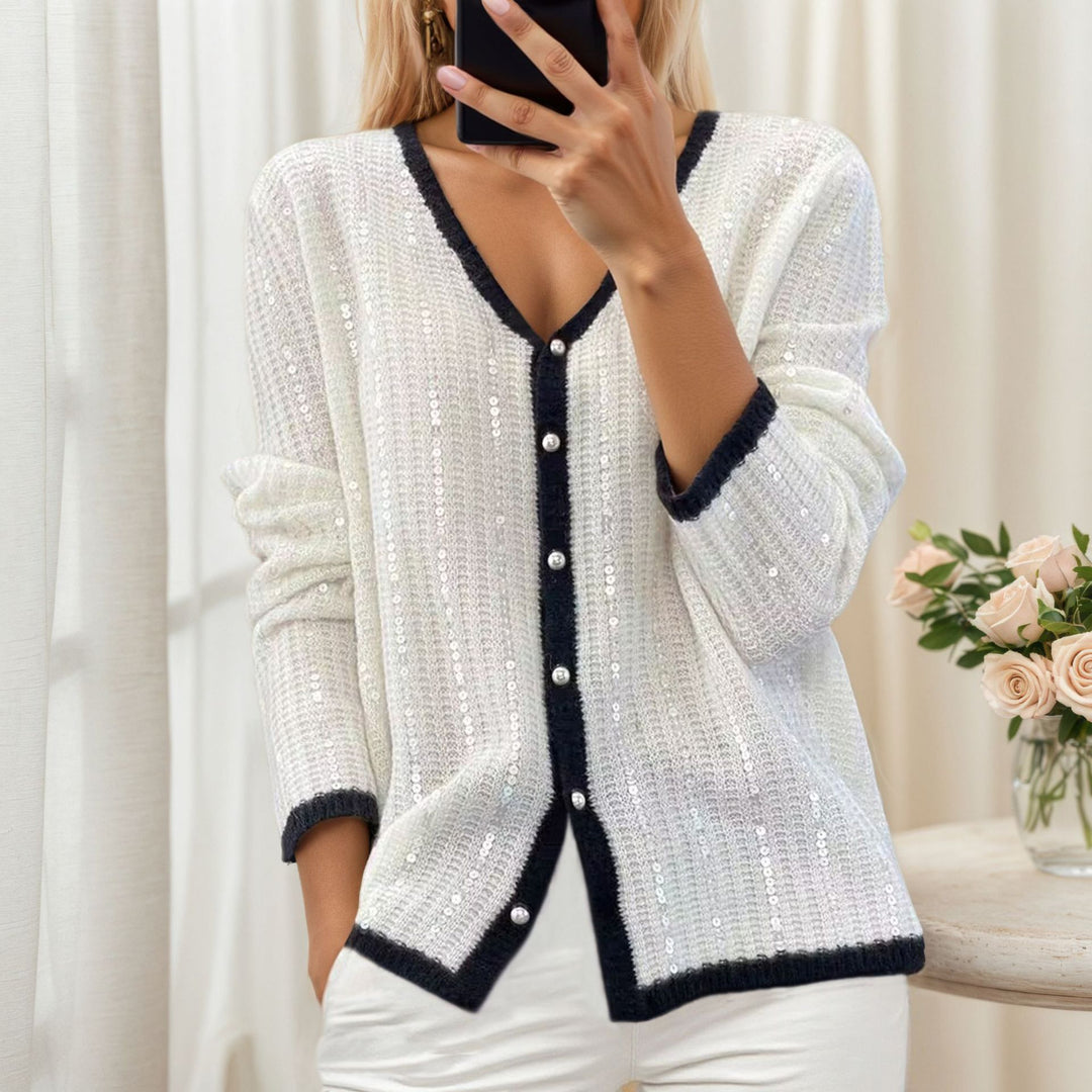 Ladies Sparkling Gilet with V-neck and Lune London Comfort