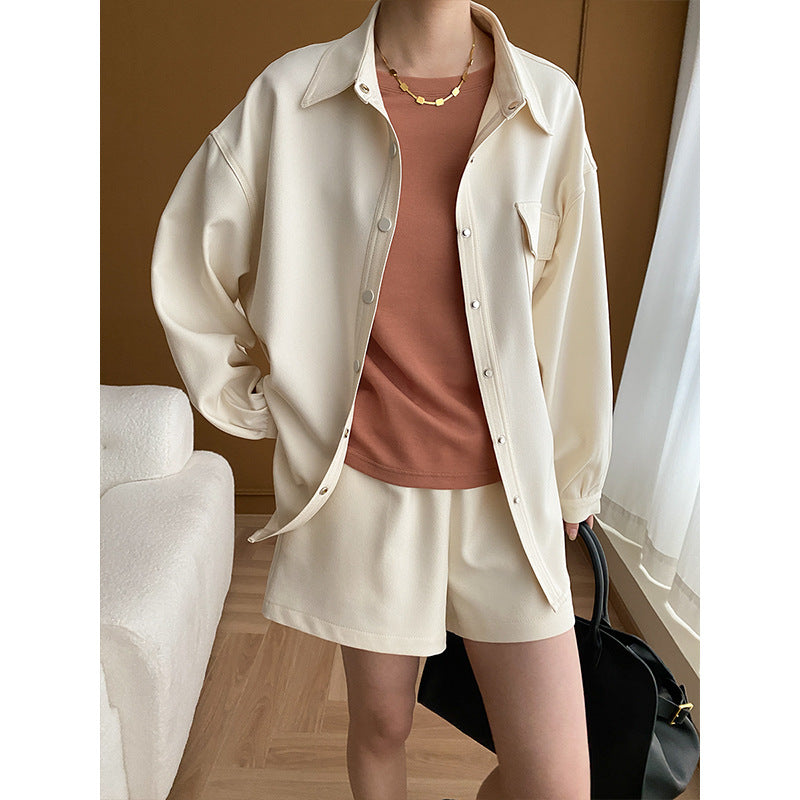 Women's Short Sleeve Blouse and Shorts Set Chic & Stil