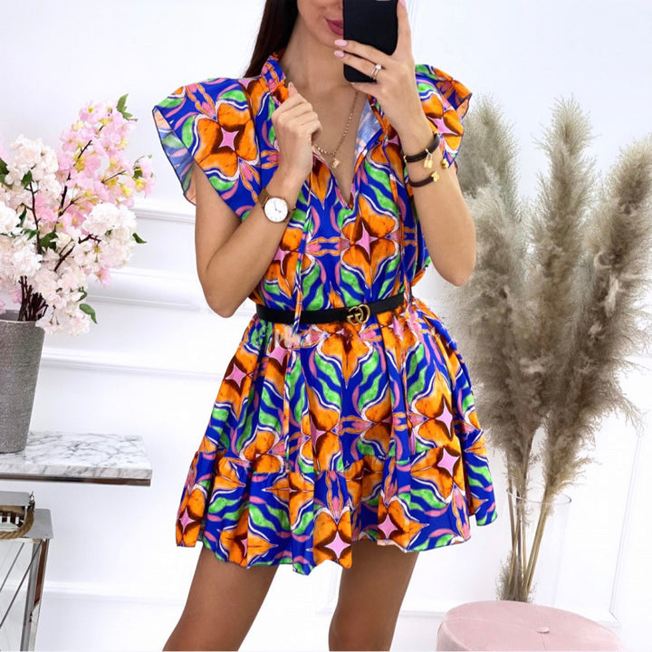 Lune London Bright Floral Print Shift Dress for Women