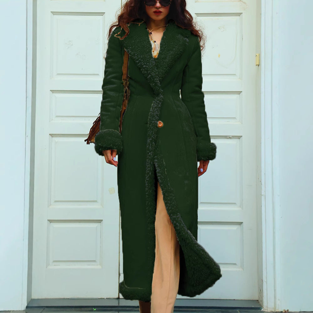 Ladies Long Fur Coat with Luxurious Inner Lining Lune London