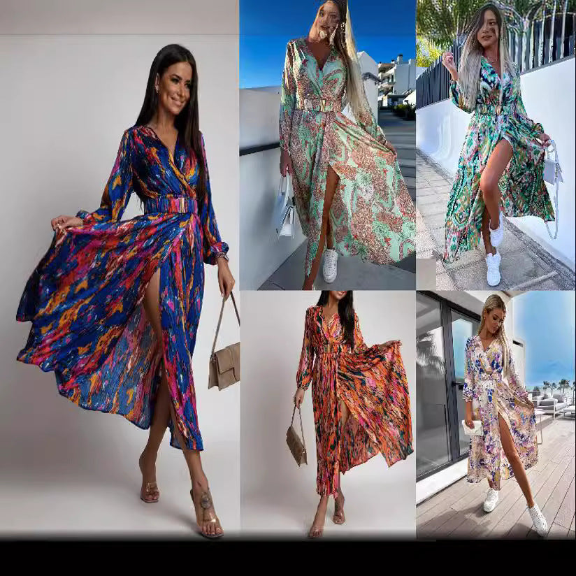Chic and Stylish Women’s Bright Maxi Wrap Dress