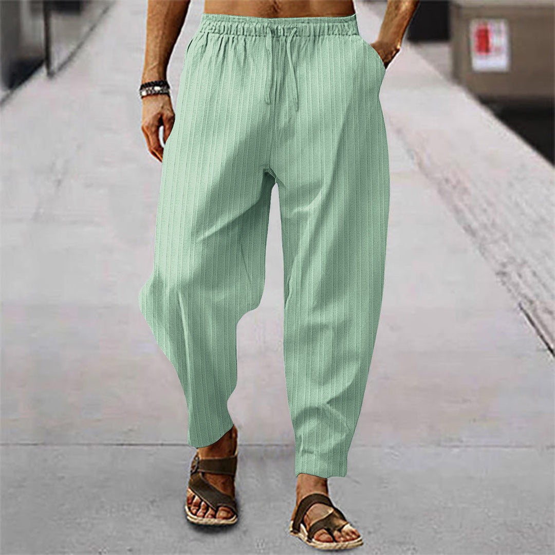 Casual fine striped trousers for men Chic and Style