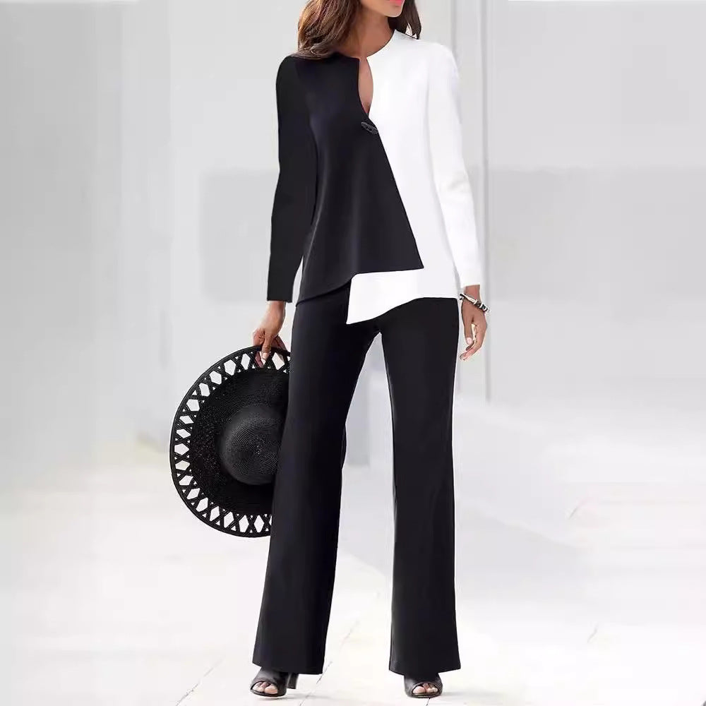 Ladies Elegant and Modern Suit Set with Asymmetrical Design Lune London