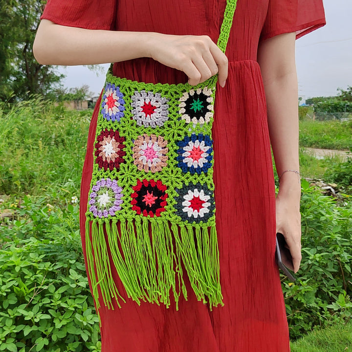 Boho crochet shoulder bag for women Lune London