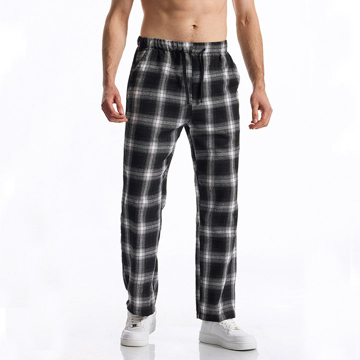 Comfortable casual pants for men with plaid pattern Lune London