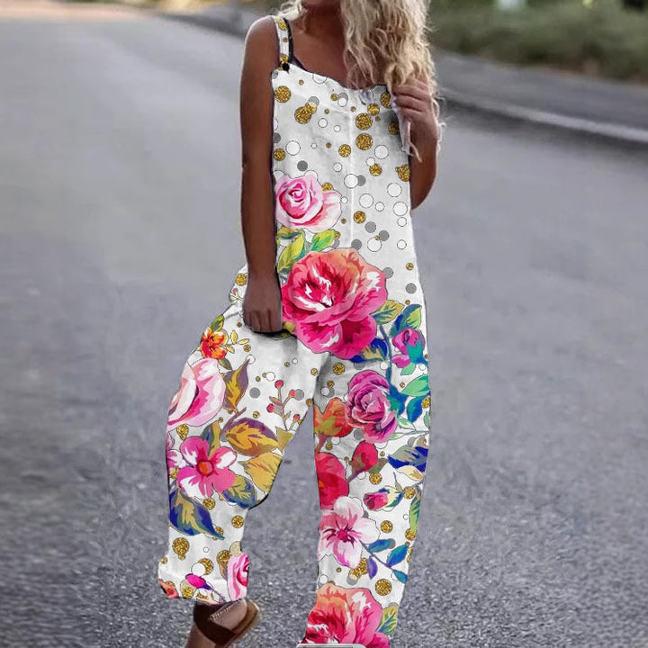 Lune London Floral Print Artistic Jumpsuit for Women
