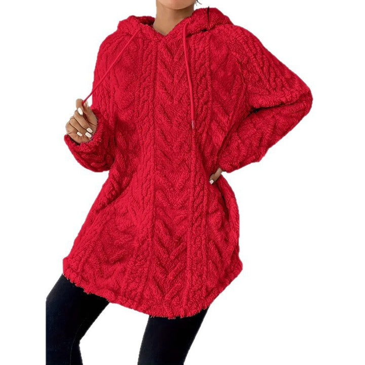 Cozy knit jacket for women with hood and side pockets Lune London