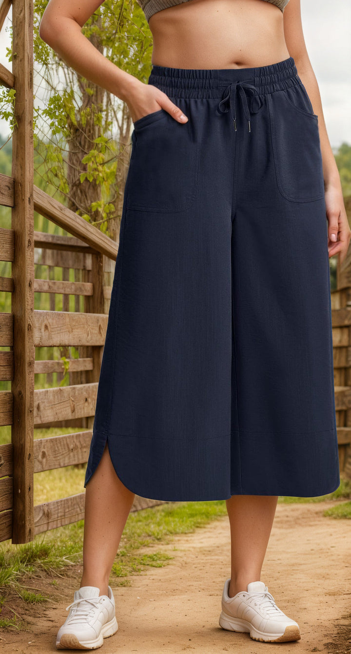 Lune London women’s drawstring culotte pants