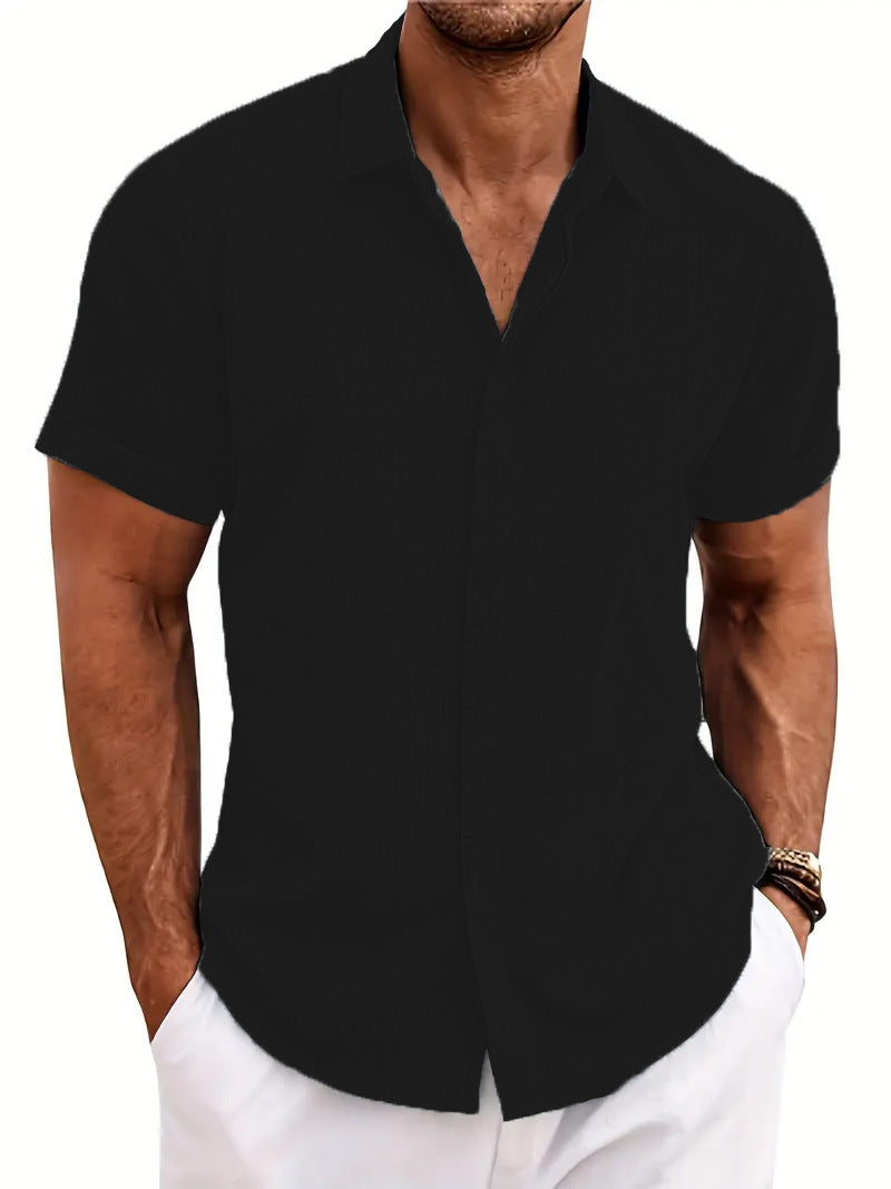 Structured short sleeve shirt for men with buttons Lune London
