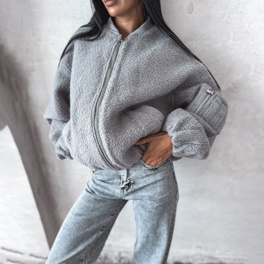 Women fleece jacket with cozy fit Lune London