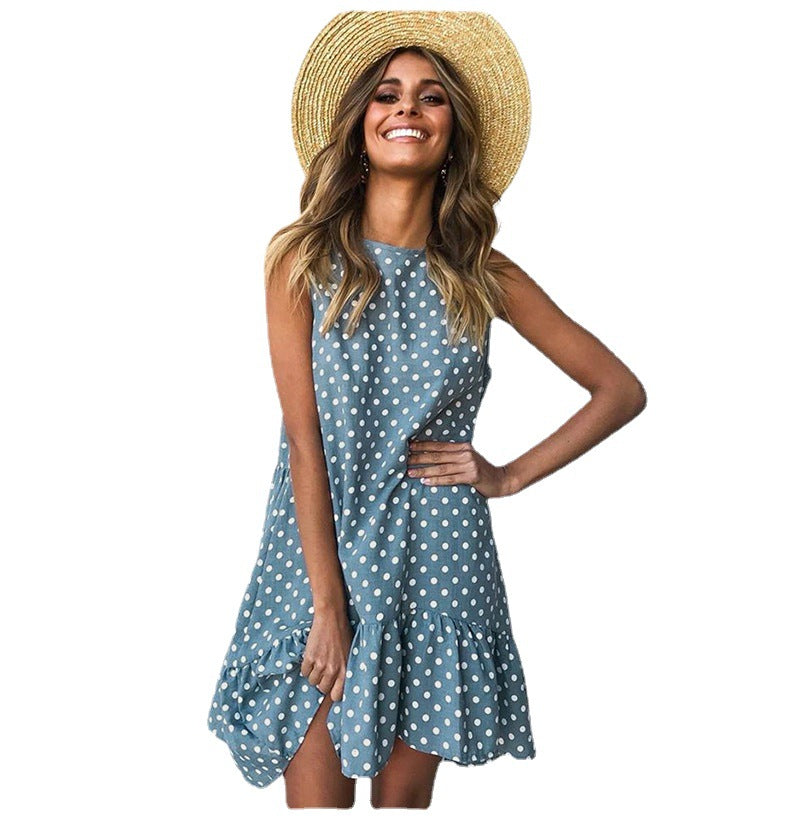 Chic and stylish women's flared hem leisure dress