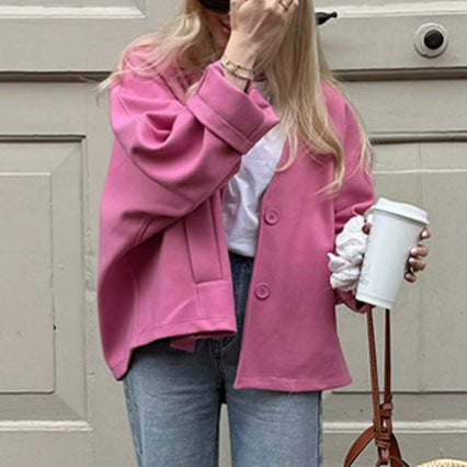 Oversized casual jacket for women with practical buttons and loose fit Lune London