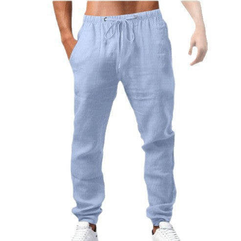 Cotton jogging pants for men with elastic waist and practical pockets Lune London