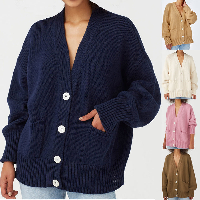Ladies' Thick Knit Cardigan Lune London