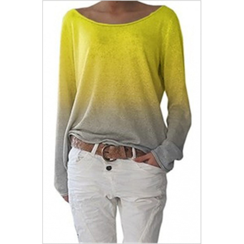 Sweatshirt Femme Oversize avec Design Ombre et Encolure Ronde Large Chic & Stil