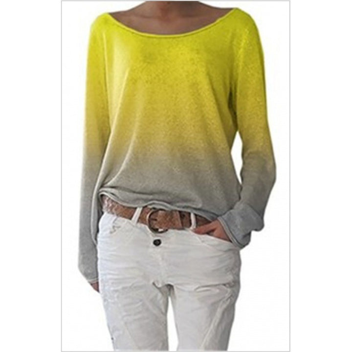 Sweatshirt Femme Oversize avec Design Ombre et Encolure Ronde Large Chic & Stil