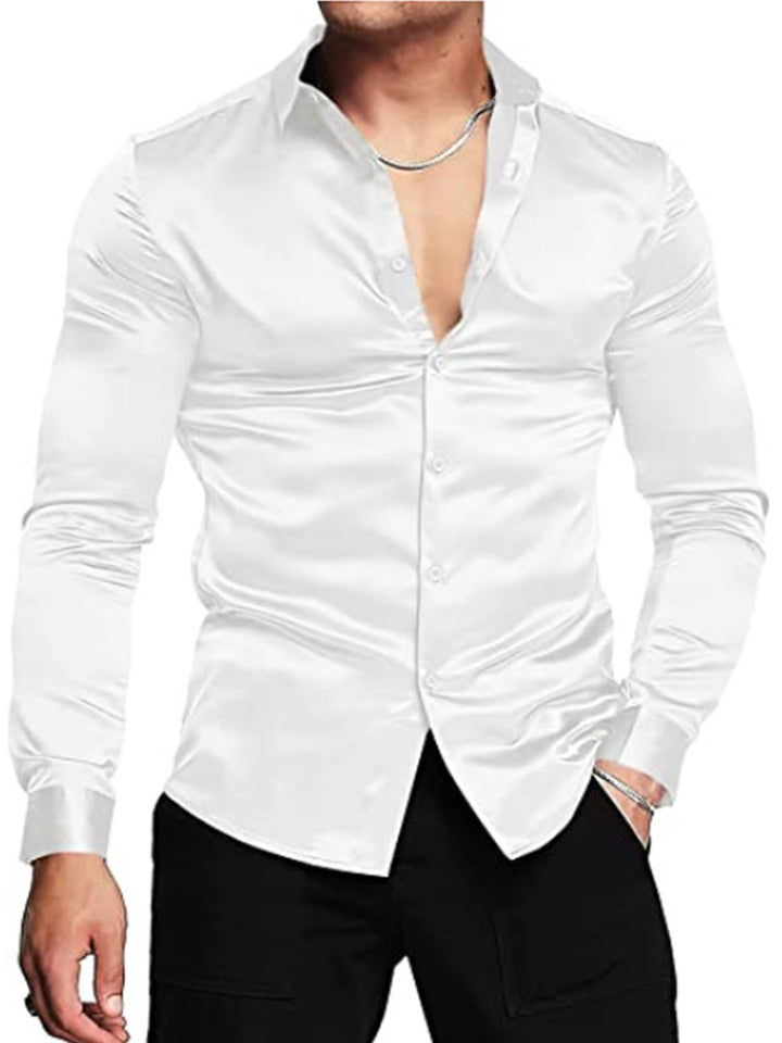 Men's Elegant Chic Satin Shirt