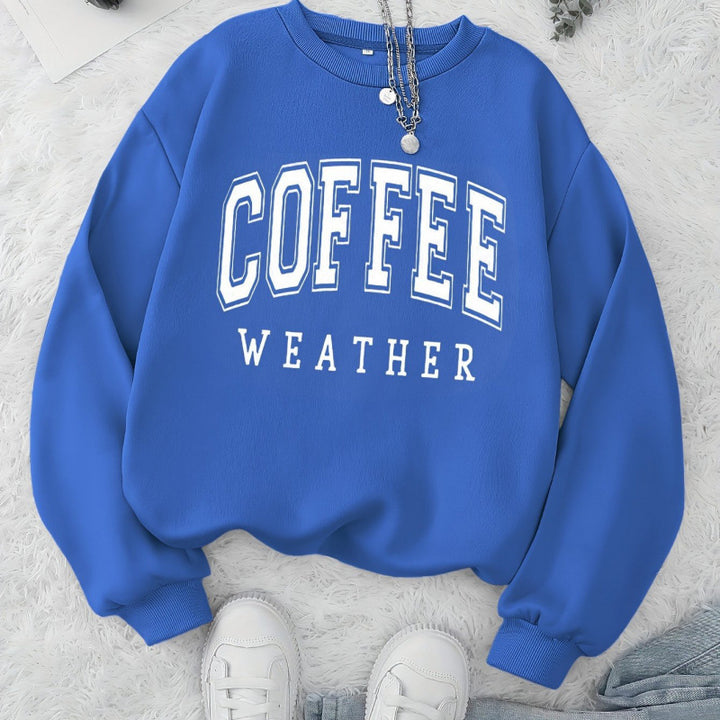 Sweatshirt femme avec impression tendance Coffee Weather Chic & Stil
