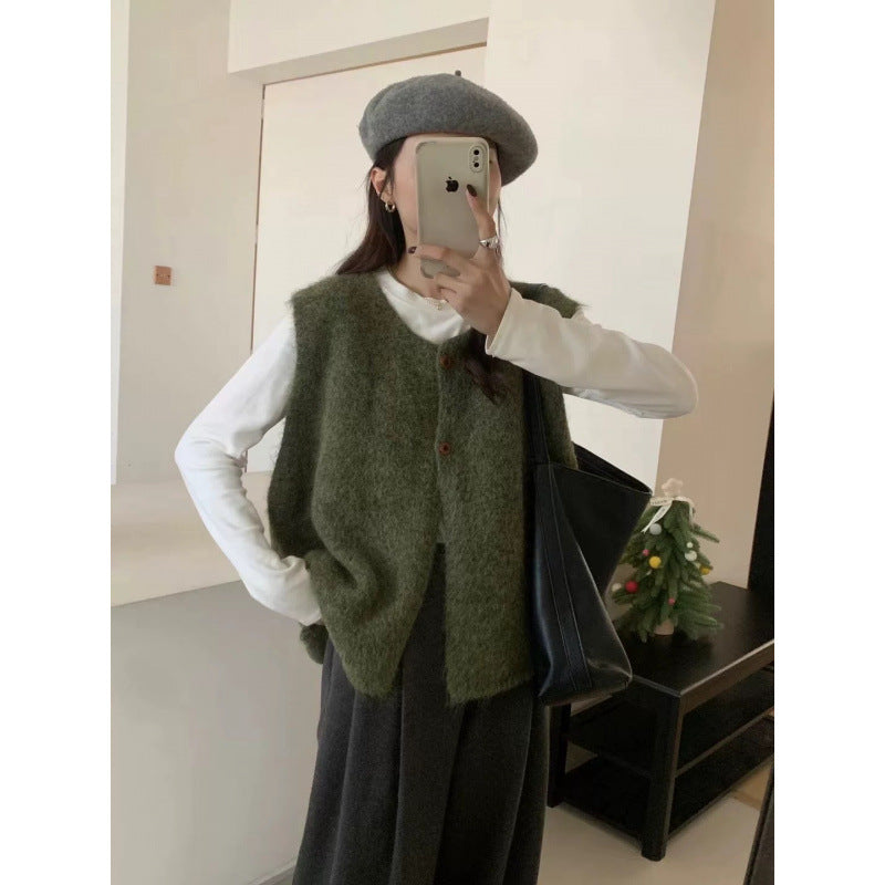 Gilet en tricot pour femme avec détails de boutons et coupe décontractée Chic & Stil