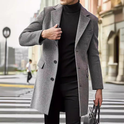 Men's elegant, classic wool coat Lune London