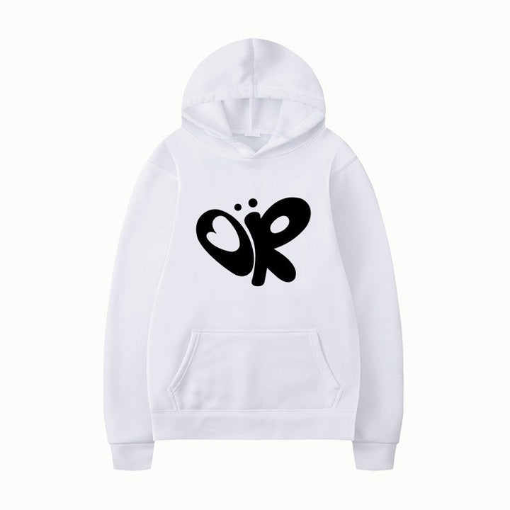 Women’s hoodie with large print and practical kangaroo pocket Chic & Stil