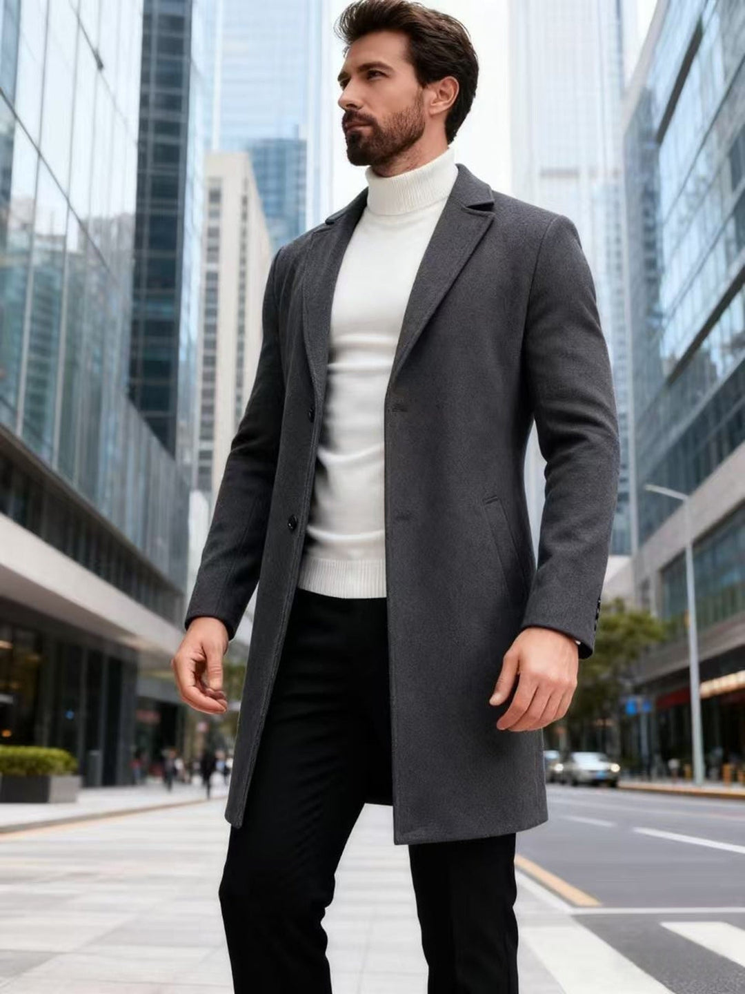 Men's elegant wool coat Lune London