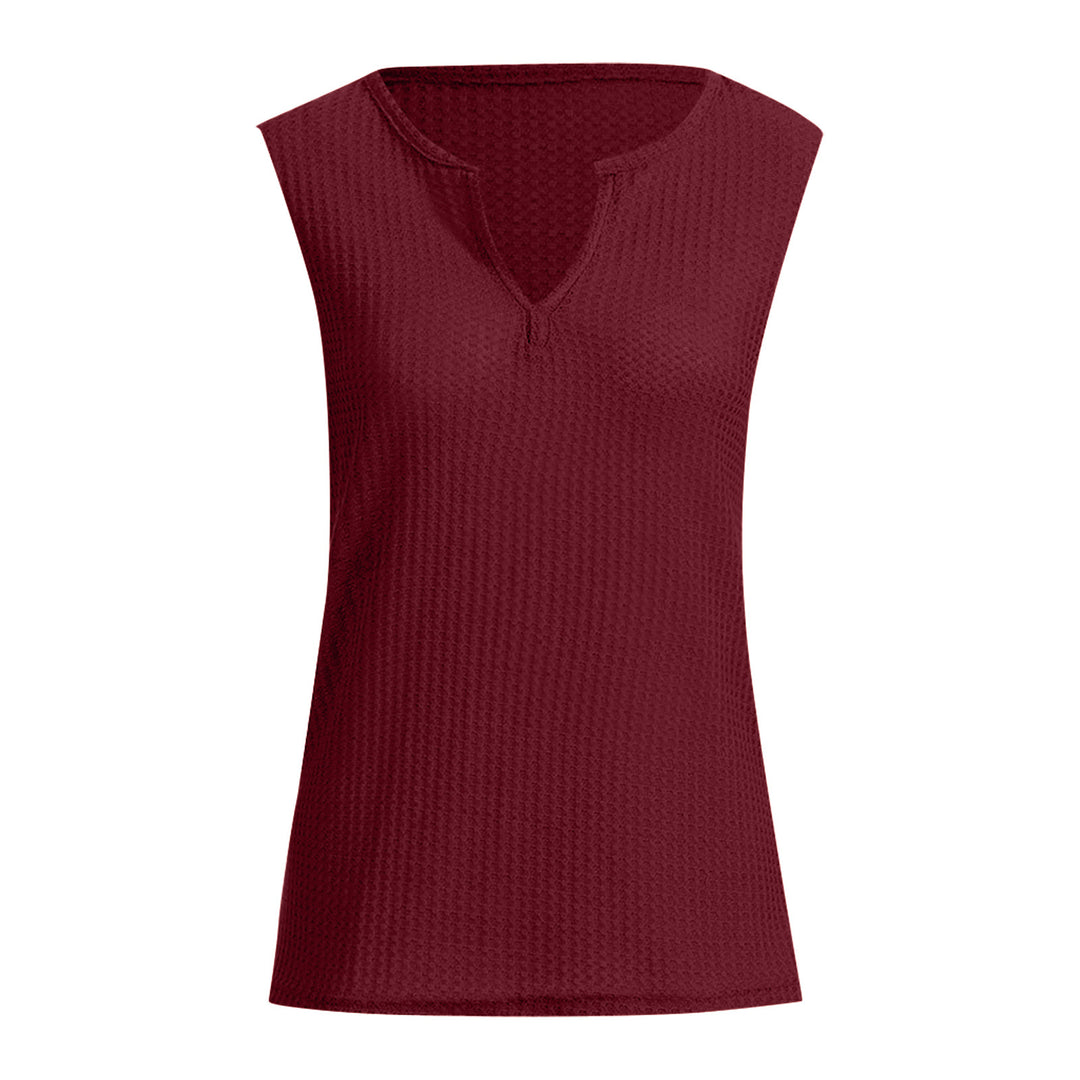 Ladies Sports Top with Textured Surface and V Neck Lune London