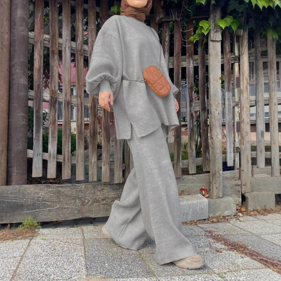Ensemble femme composé d'un haut ample et de pantalons confortables Chic & Stil