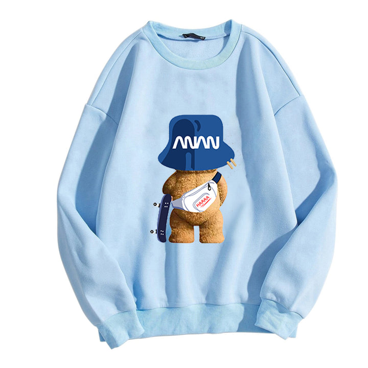 Women casual sweatshirt with playful bear motifs Chic & Stil