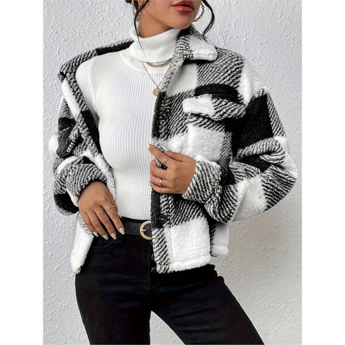 Women Fleece-Chevron-Jacket Lune London