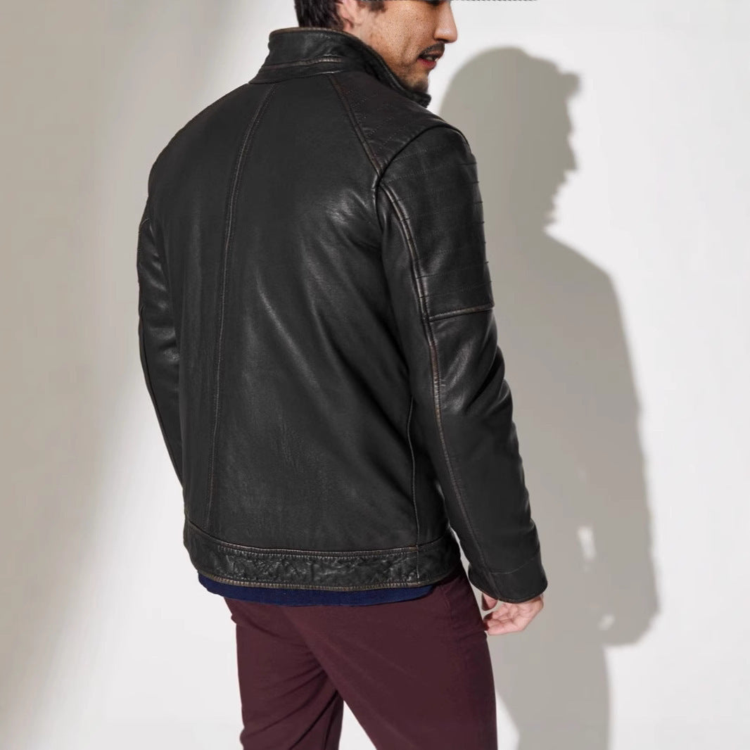 Stylish biker jacket for men with structured seams Lune London