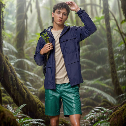 Lightweight and breathable outdoor jacket for men with hood Lune London