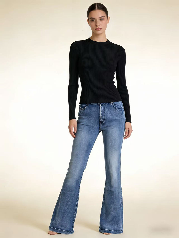 Ladies elegant cropped top with puff sleeves and vintage embroidery Lune London